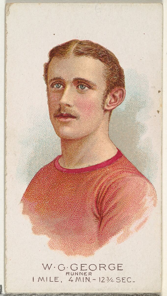 W.G. George, Runner, from World's Champions, Series 2 (N29) for Allen & Ginter Cigarettes, Allen &amp; Ginter (American, Richmond, Virginia), Commercial color lithograph 