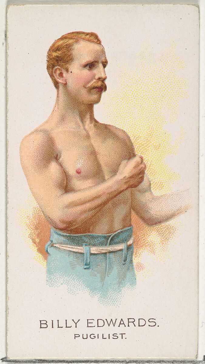 Billy Edwards, Pugilist, from World's Champions, Series 2 (N29) for Allen & Ginter Cigarettes, Allen &amp; Ginter (American, Richmond, Virginia), Commercial color lithograph 