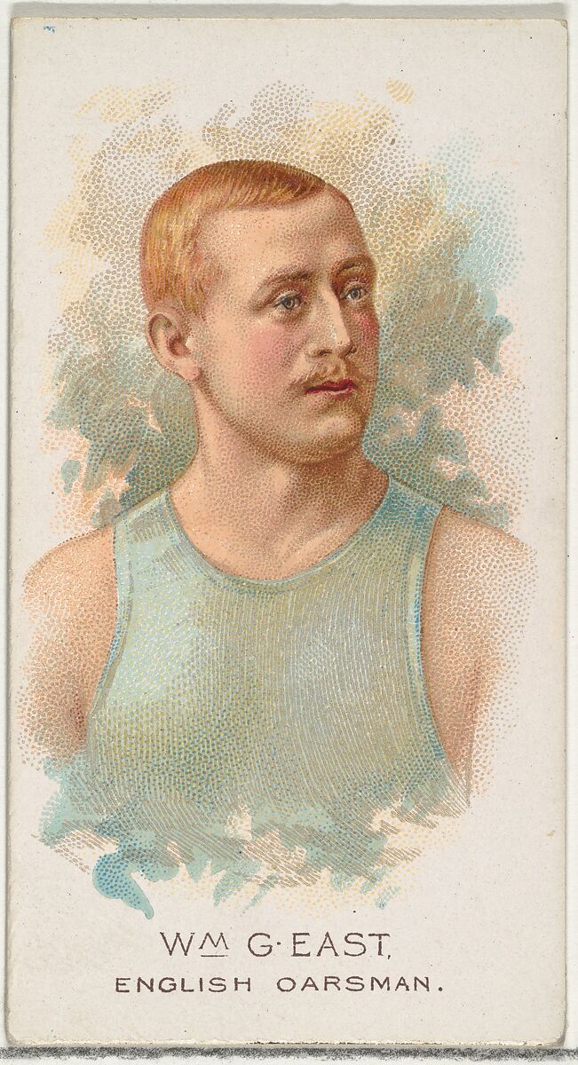 William G. East, English Oarsman, from World's Champions, Series 2 (N29) for Allen & Ginter Cigarettes, Allen &amp; Ginter (American, Richmond, Virginia), Commercial color lithograph 