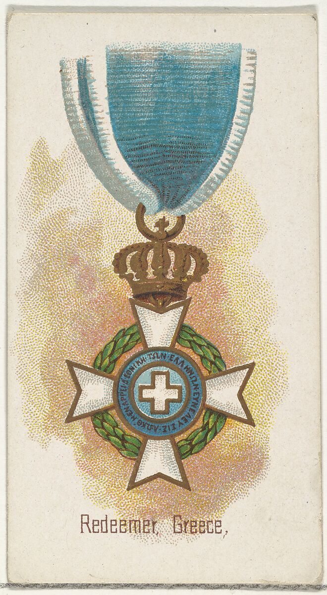 Redeemer, Greece, from the World's Decorations series (N30) for Allen & Ginter Cigarettes, Allen &amp; Ginter (American, Richmond, Virginia), Commercial color lithograph 