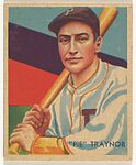 "Pie" Traynor, from the Diamond Stars series (R327) for the National Chicle Gum Company, National Chicle Gum Company, Cambridge, Massachusetts, Commercial color lithograph