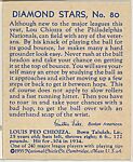 Louis Chiozza; verso: Diamond Stars, No. 80 (1934 Averages), National Chicle Gum Company, Cambridge, Massachusetts, Commercial color lithograph 