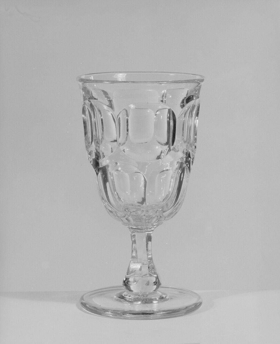 Goblet, Pressed glass, American 