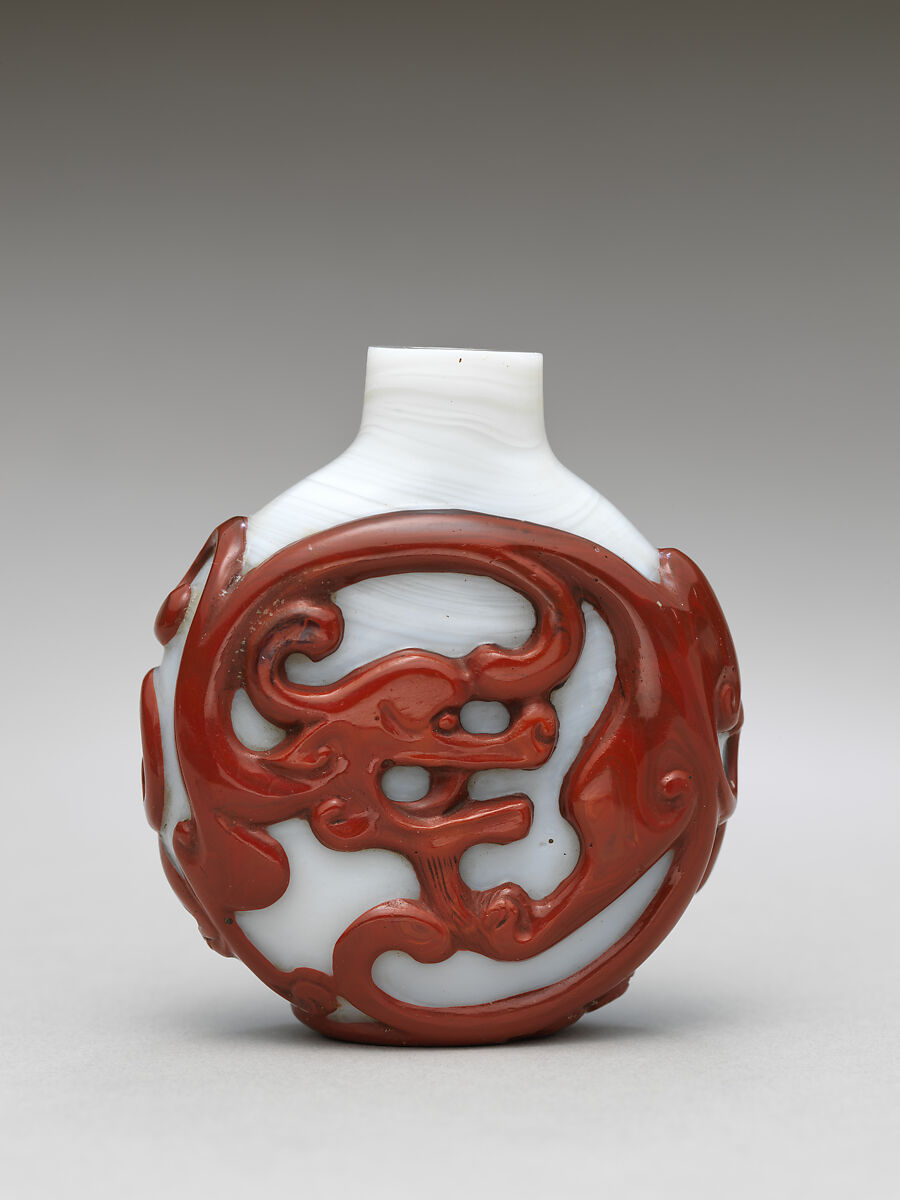 Snuff Bottle, Peking glass, China 