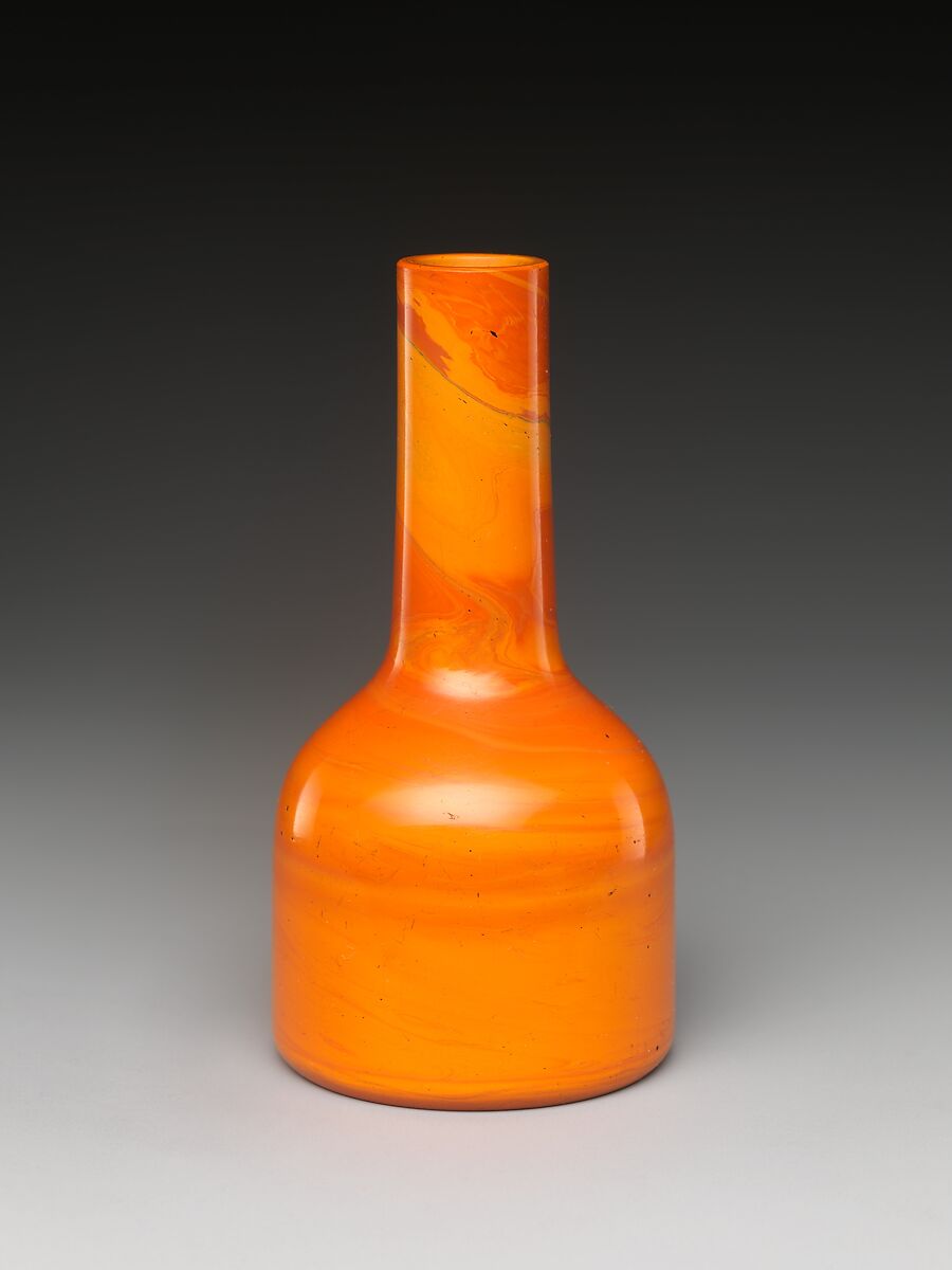 Bottle vase, Glass in imitation of realgar, China 