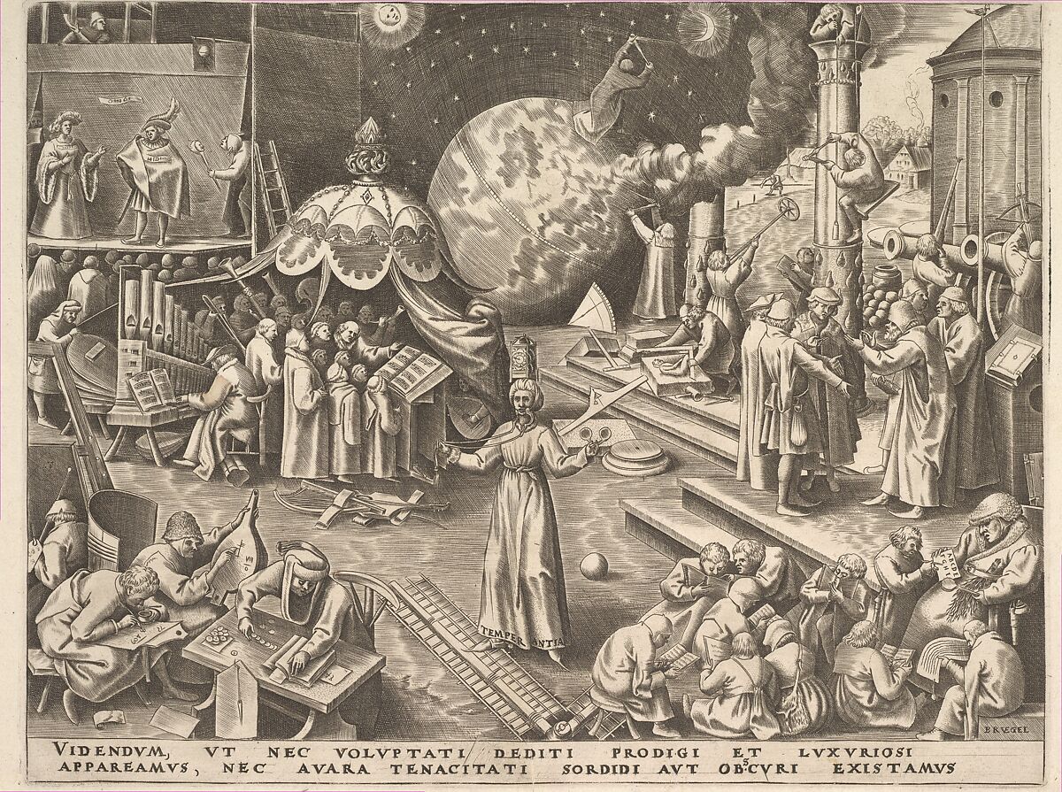 Temperance (Temperantia) from The Virtues, Philips Galle (Netherlandish, Haarlem 1537–1612 Antwerp), Engraving; first state of two 