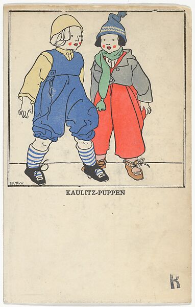 Kaulitz Dolls (Kaulitz-Puppen), Josef Diveky (Hungarian, 1887–1951), Color lithograph 