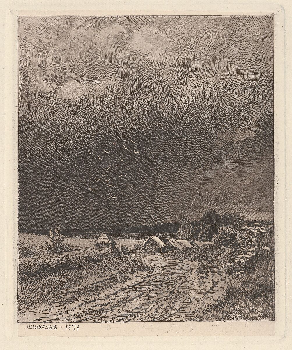 Before the Storm, Ivan Ivanovich Shishkin (Yelabuga 1832–1898 St. Petersburg), Etching 