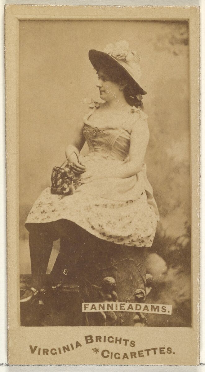 Fannie Adams, from the Actors and Actresses series (N45, Type 1) for Virginia Brights Cigarettes, Issued by Allen &amp; Ginter (American, Richmond, Virginia), Albumen photograph 