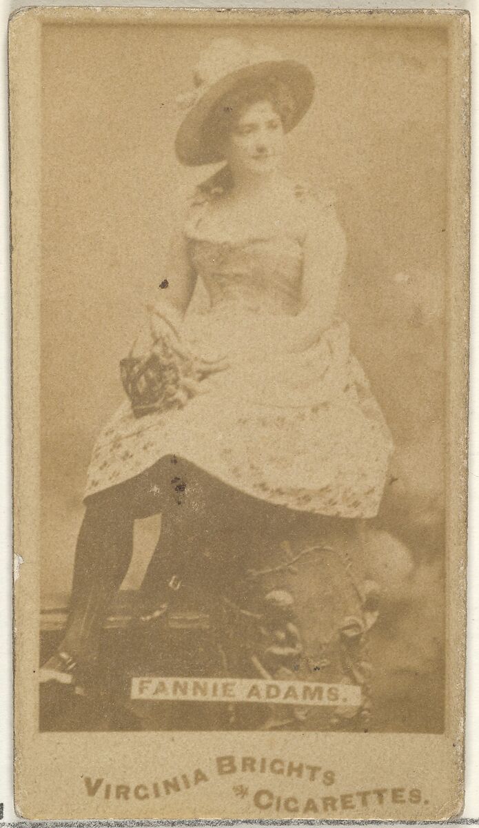 Fannie Adams, from the Actors and Actresses series (N45, Type 1) for Virginia Brights Cigarettes, Issued by Allen &amp; Ginter (American, Richmond, Virginia), Albumen photograph 