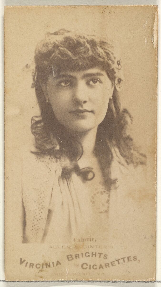 Calanie, from the Actors and Actresses series (N45, Type 1) for Virginia Brights Cigarettes, Issued by Allen &amp; Ginter (American, Richmond, Virginia), Albumen photograph 