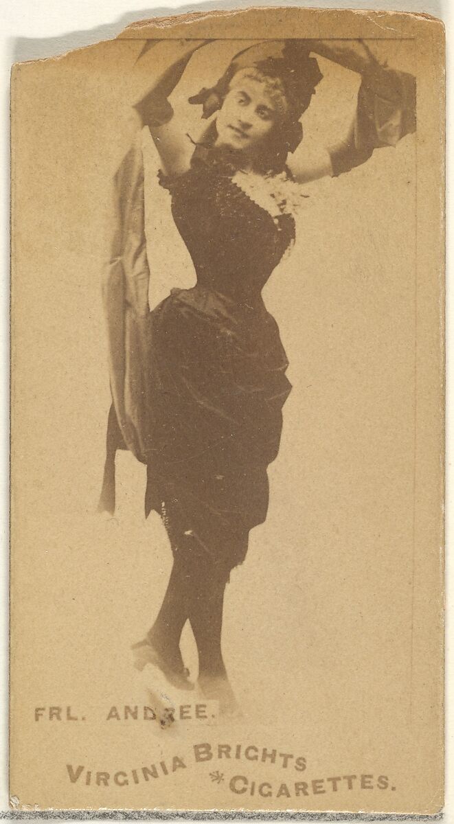 Fräulein Andree, from the Actors and Actresses series (N45, Type 1) for Virginia Brights Cigarettes, Issued by Allen &amp; Ginter (American, Richmond, Virginia), Albumen photograph 