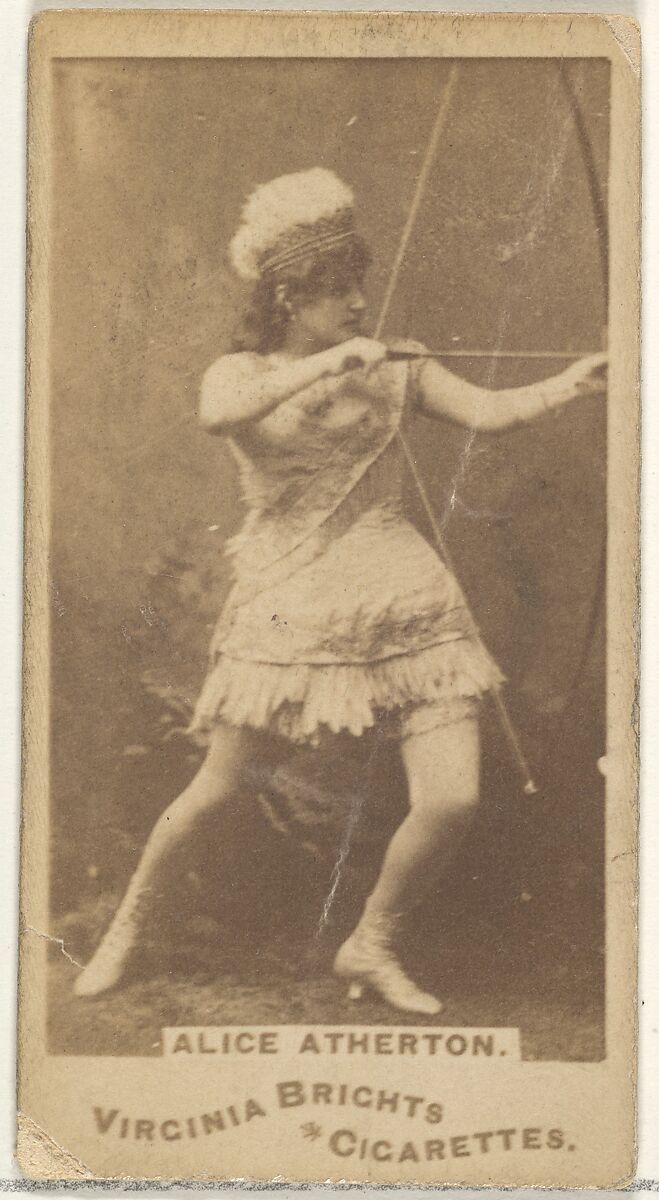 Alice Atherton, from the Actors and Actresses series (N45, Type 1) for Virginia Brights Cigarettes, Issued by Allen &amp; Ginter (American, Richmond, Virginia), Albumen photograph 