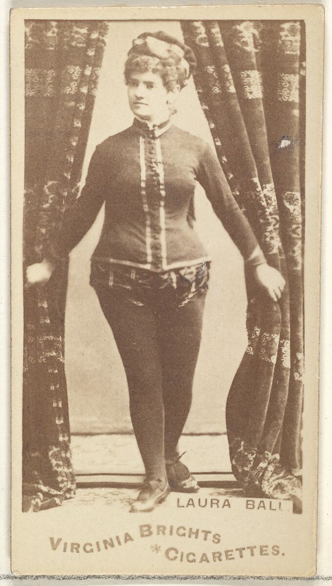 Laura Ball, from the Actors and Actresses series (N45, Type 1) for Virginia Brights Cigarettes, Issued by Allen &amp; Ginter (American, Richmond, Virginia), Albumen photograph 