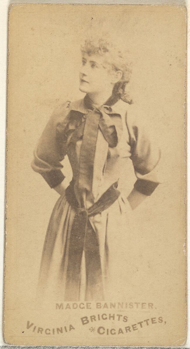 Madge Bannister, from the Actors and Actresses series (N45, Type 1) for Virginia Brights Cigarettes, Issued by Allen &amp; Ginter (American, Richmond, Virginia), Albumen photograph 
