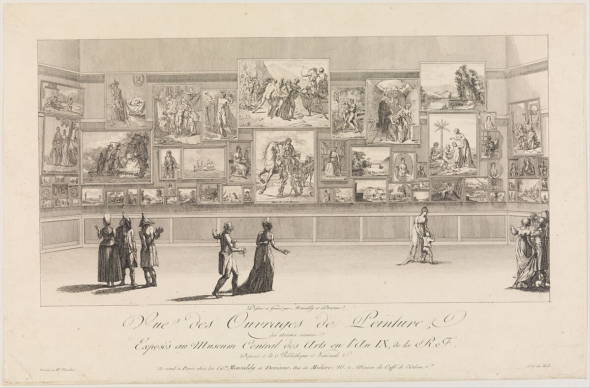 Vue des Ouvrages de Peinture, Antoine Maxime Monsaldy (French, Paris, 1768–1816), Etching 