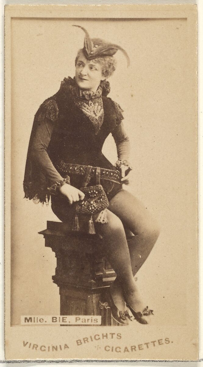 Mlle. Bie, Paris, from the Actors and Actresses series (N45, Type 1) for Virginia Brights Cigarettes, Issued by Allen &amp; Ginter (American, Richmond, Virginia), Albumen photograph 