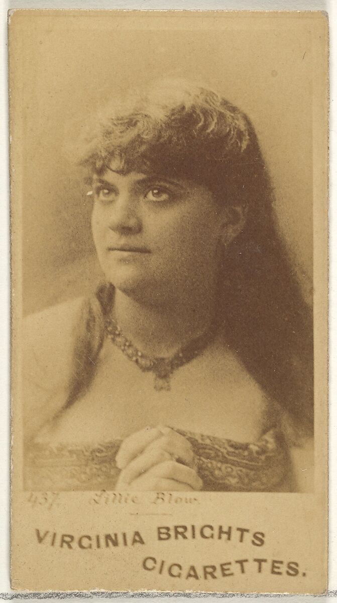 Card 437, Lillie Blow, from the Actors and Actresses series (N45, Type 1) for Virginia Brights Cigarettes, Issued by Allen &amp; Ginter (American, Richmond, Virginia), Albumen photograph 