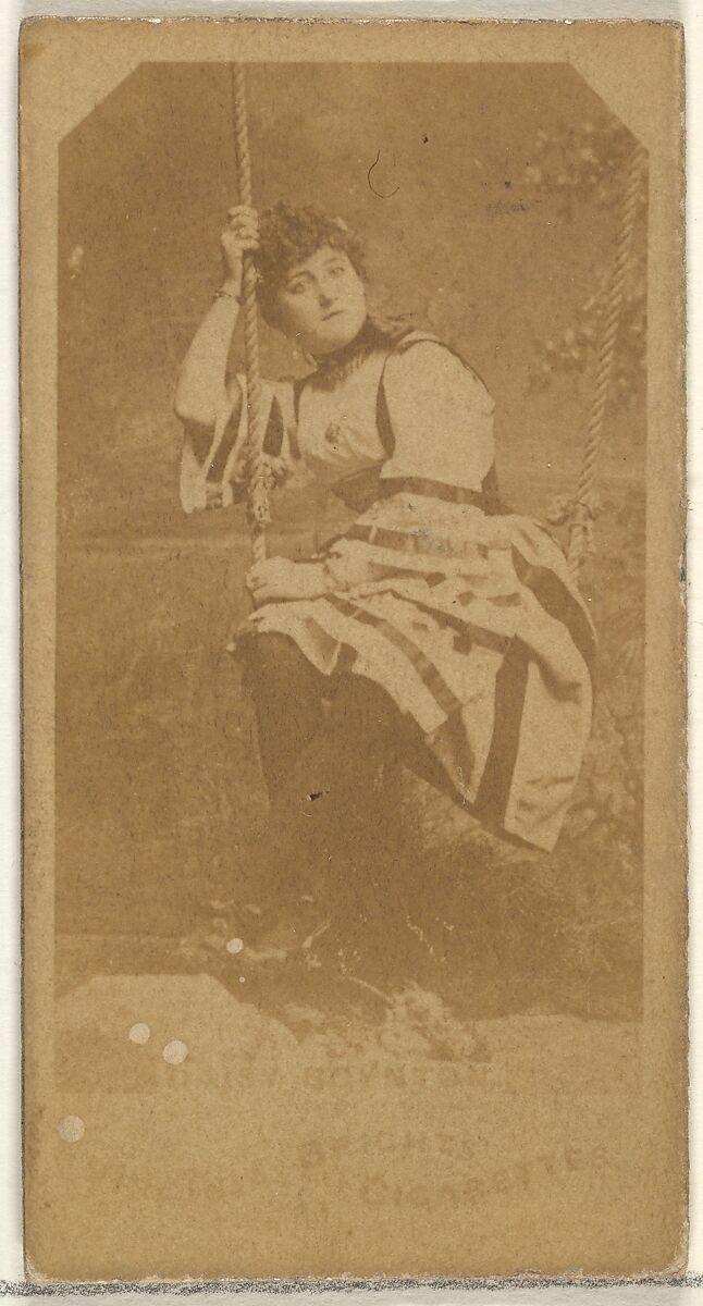 Daisy Boynton, from the Actors and Actresses series (N45, Type 1) for Virginia Brights Cigarettes, Issued by Allen &amp; Ginter (American, Richmond, Virginia), Albumen photograph 