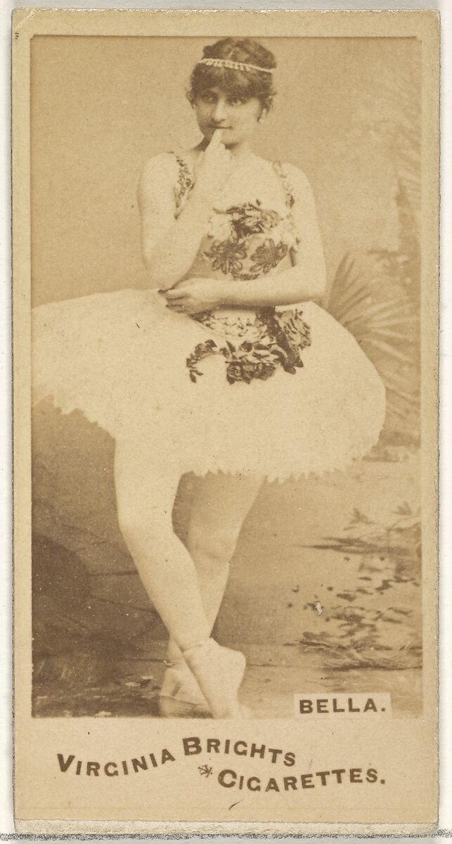 Bella, from the Actors and Actresses series (N45, Type 1) for Virginia Brights Cigarettes, Issued by Allen &amp; Ginter (American, Richmond, Virginia), Albumen photograph 