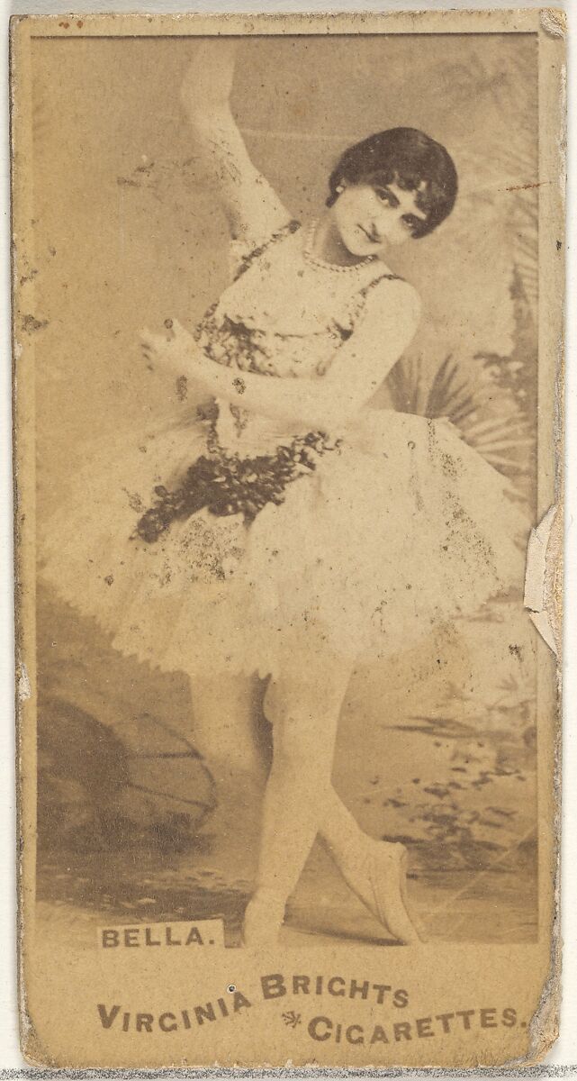 Bella, from the Actors and Actresses series (N45, Type 1) for Virginia Brights Cigarettes, Issued by Allen &amp; Ginter (American, Richmond, Virginia), Albumen photograph 