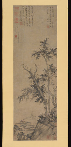 Sheng Mao | Recluse Fisherman, Autumn Trees | China | Yuan dynasty ...