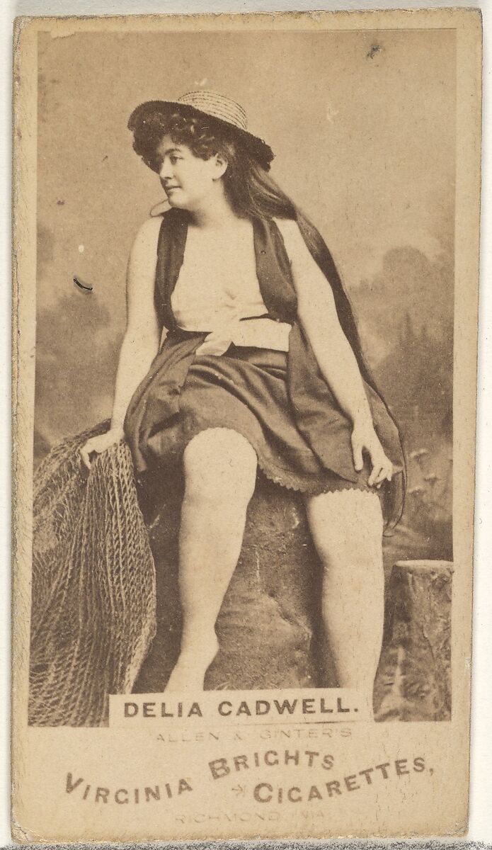Delia Cadwell, from the Actors and Actresses series (N45, Type 1) for Virginia Brights Cigarettes, Issued by Allen &amp; Ginter (American, Richmond, Virginia), Albumen photograph 