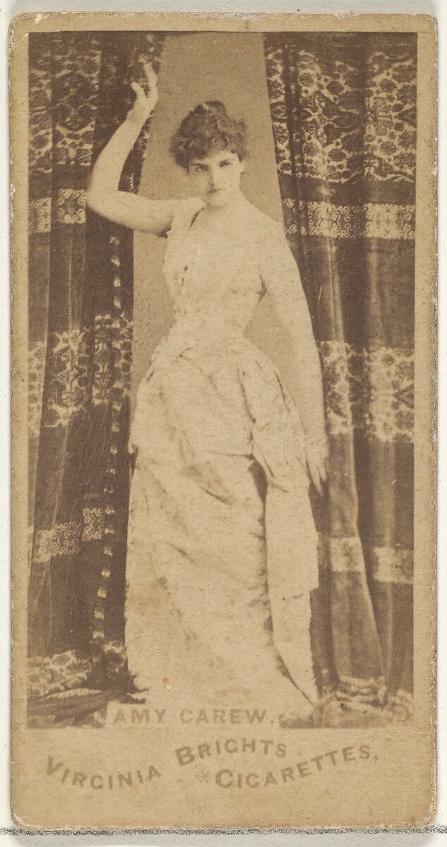 Amy Carew, from the Actors and Actresses series (N45, Type 1) for Virginia Brights Cigarettes, Issued by Allen &amp; Ginter (American, Richmond, Virginia), Albumen photograph 