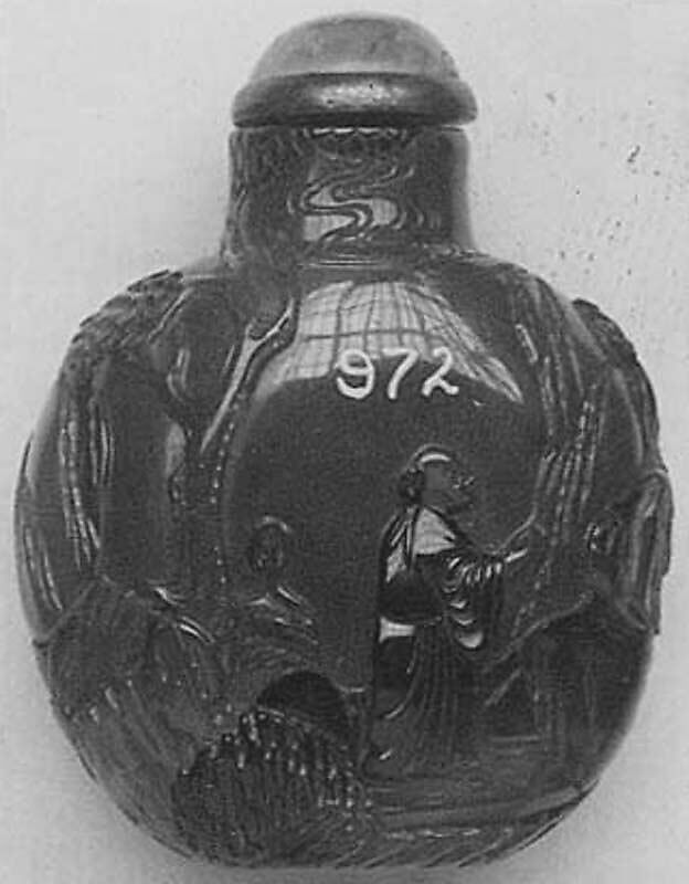 Snuff bottle with stopper, Agate, China 