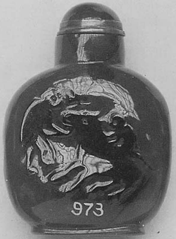 Snuff bottle with stopper, Agate, China 