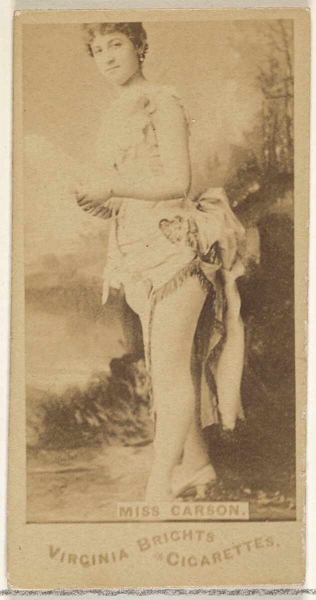 Miss Carson, from the Actors and Actresses series (N45, Type 1) for Virginia Brights Cigarettes, Issued by Allen &amp; Ginter (American, Richmond, Virginia), Albumen photograph 