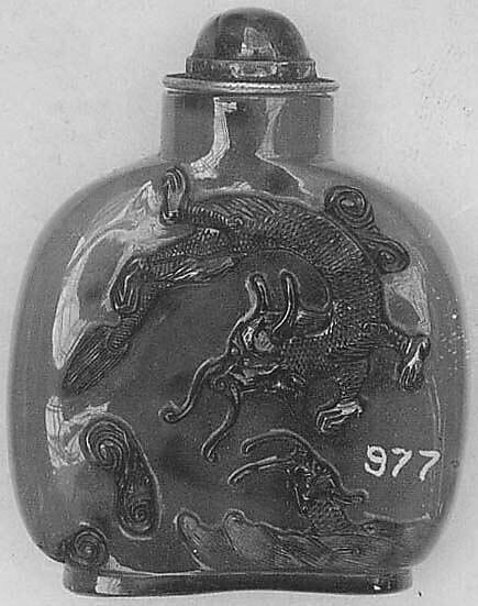 Snuff bottle with stopper, Agate, China 