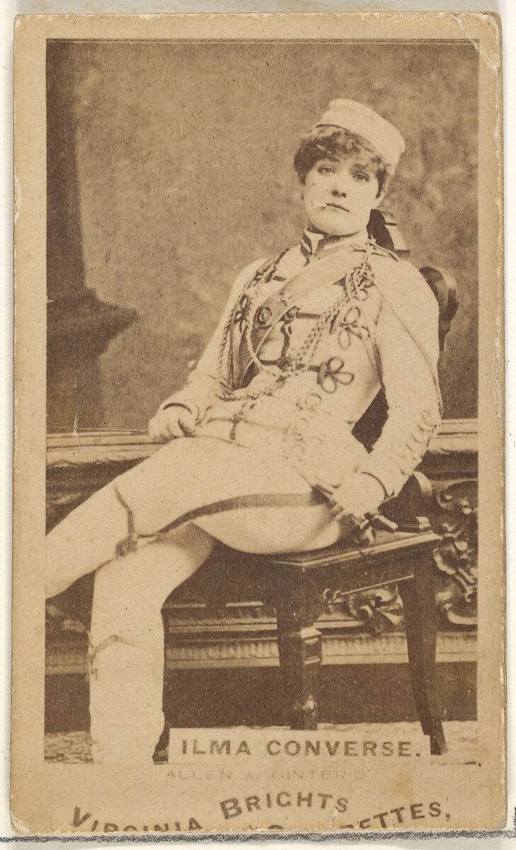 Ilma Converse, from the Actors and Actresses series (N45, Type 1) for Virginia Brights Cigarettes, Issued by Allen &amp; Ginter (American, Richmond, Virginia), Albumen photograph 