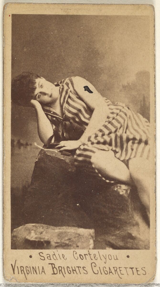 Sadie Cortelyou, from the Actors and Actresses series (N45, Type 1) for Virginia Brights Cigarettes, Issued by Allen &amp; Ginter (American, Richmond, Virginia), Albumen photograph 