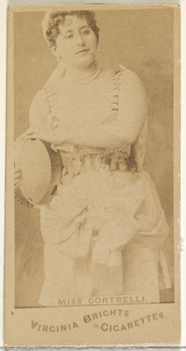 Miss Cortrelli, from the Actors and Actresses series (N45, Type 1) for Virginia Brights Cigarettes, Issued by Allen &amp; Ginter (American, Richmond, Virginia), Albumen photograph 