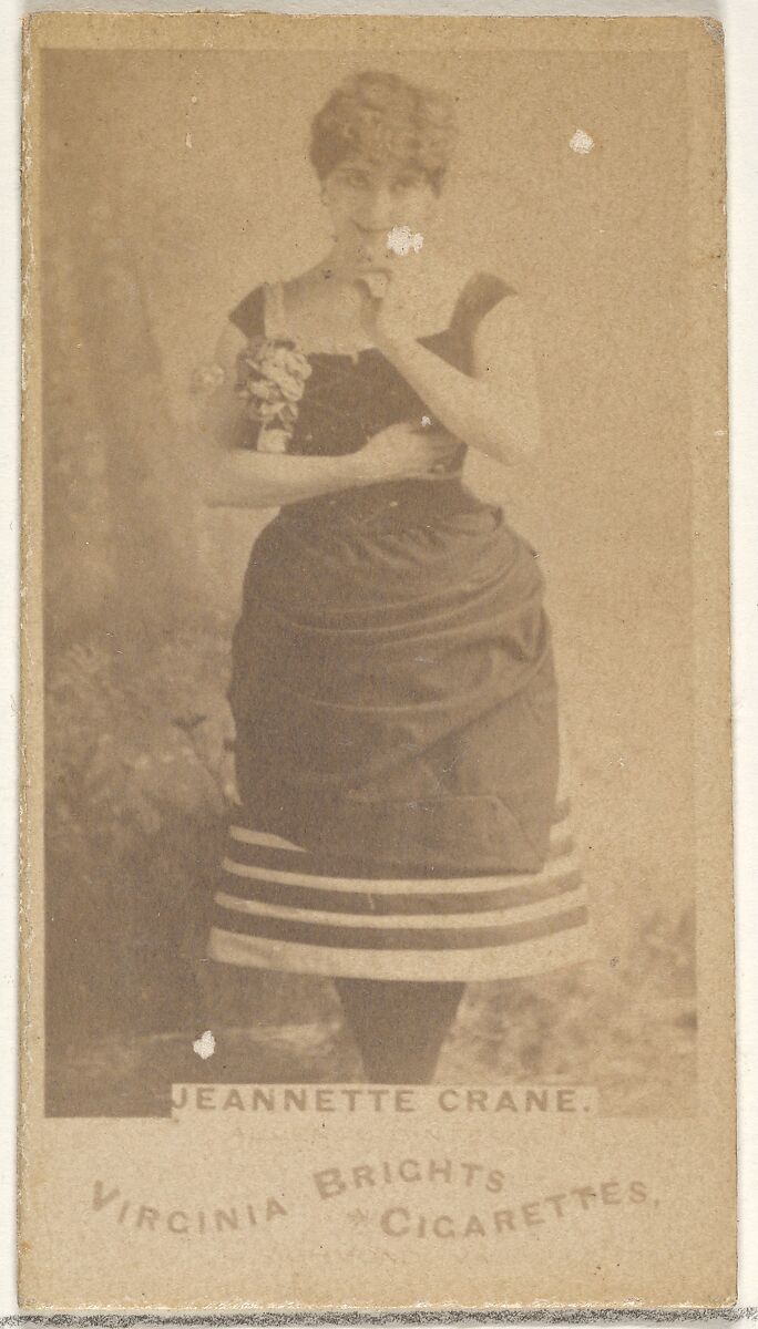 Jeannette Crane, from the Actors and Actresses series (N45, Type 1) for Virginia Brights Cigarettes, Issued by Allen &amp; Ginter (American, Richmond, Virginia), Albumen photograph 