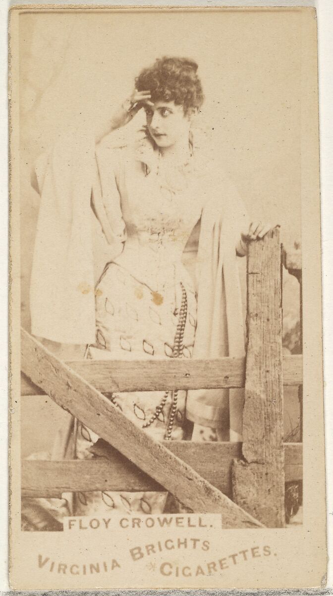 Floy Crowell, from the Actors and Actresses series (N45, Type 1) for Virginia Brights Cigarettes, Issued by Allen &amp; Ginter (American, Richmond, Virginia), Albumen photograph 