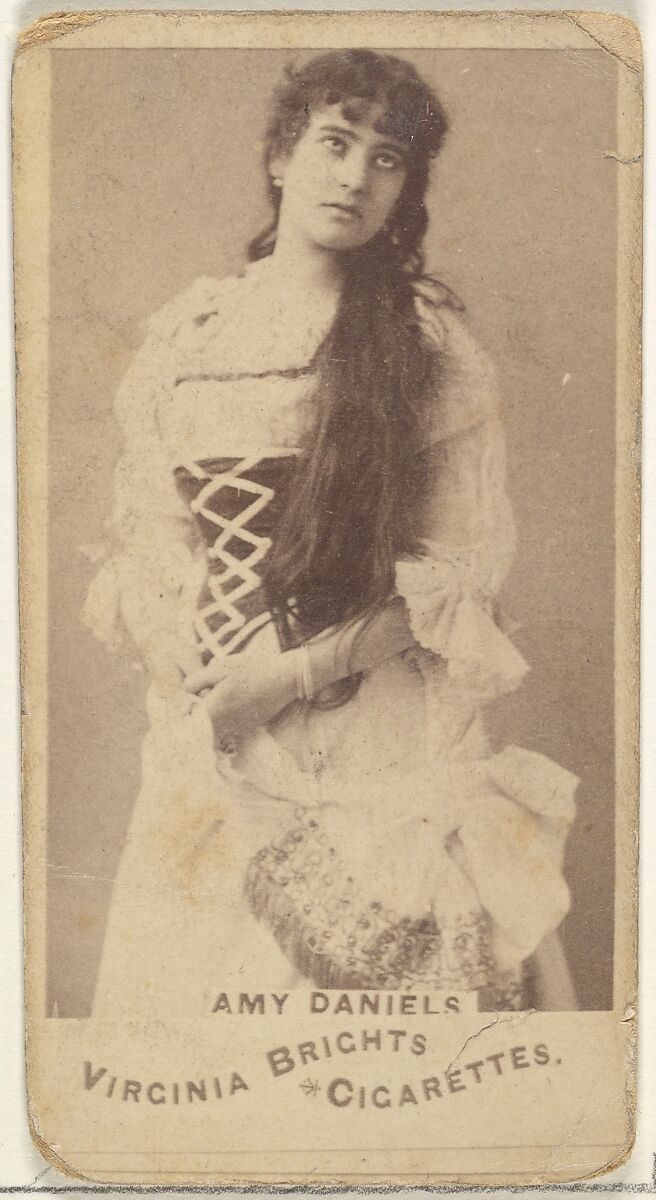 Amy Daniels, from the Actors and Actresses series (N45, Type 1) for Virginia Brights Cigarettes, Issued by Allen &amp; Ginter (American, Richmond, Virginia), Albumen photograph 