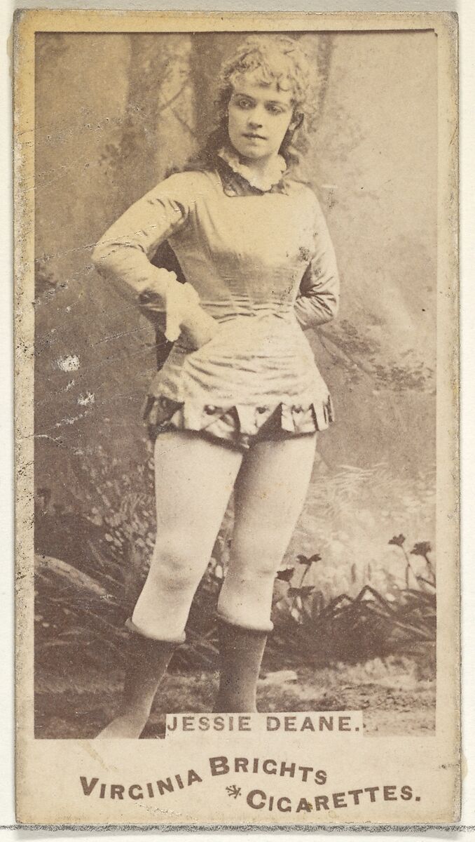 Jessie Deane, from the Actors and Actresses series (N45, Type 1) for Virginia Brights Cigarettes, Issued by Allen &amp; Ginter (American, Richmond, Virginia), Albumen photograph 