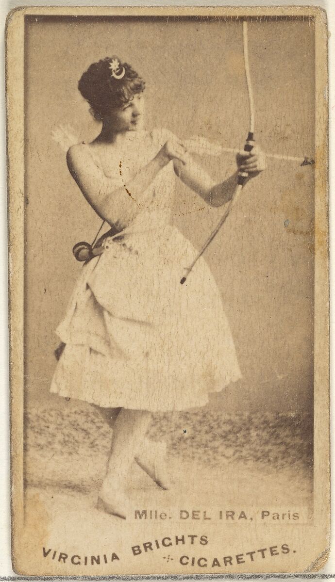 Mlle. Del Ira, Paris, from the Actors and Actresses series (N45, Type 1) for Virginia Brights Cigarettes, Issued by Allen &amp; Ginter (American, Richmond, Virginia), Albumen photograph 