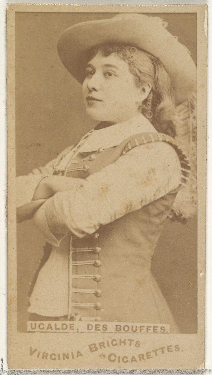 Ugalde, Des Bouffes, from the Actors and Actresses series (N45, Type 1) for Virginia Brights Cigarettes, Issued by Allen &amp; Ginter (American, Richmond, Virginia), Albumen photograph 