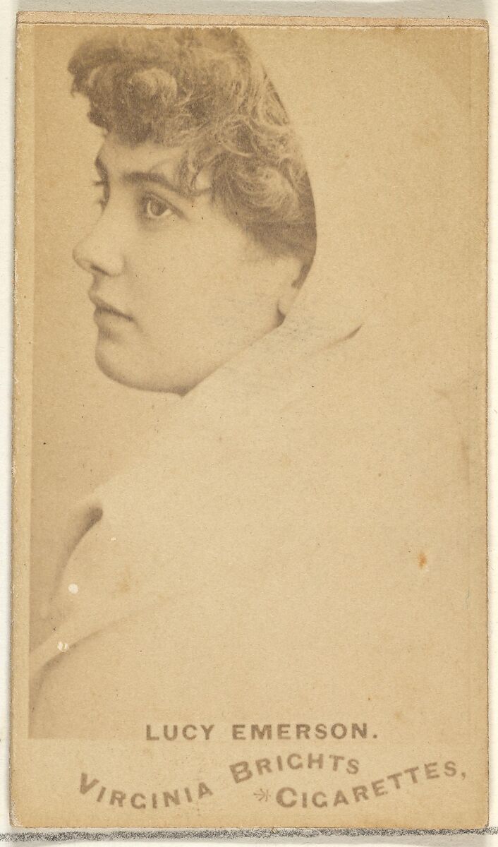 Lucy Emerson, from the Actors and Actresses series (N45, Type 1) for Virginia Brights Cigarettes, Issued by Allen &amp; Ginter (American, Richmond, Virginia), Albumen photograph 