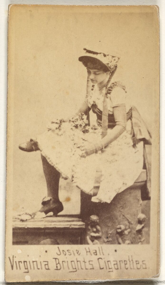 Josie Hall, from the Actors and Actresses series (N45, Type 1) for Virginia Brights Cigarettes, Issued by Allen &amp; Ginter (American, Richmond, Virginia), Albumen photograph 