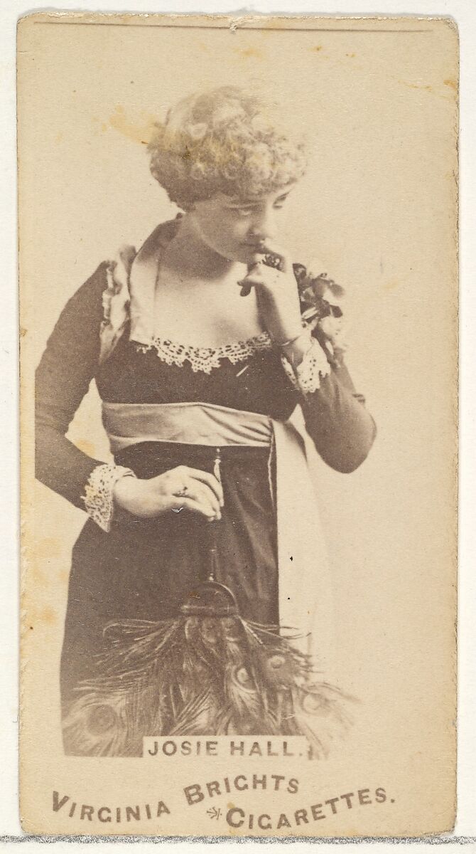 Josie Hall, from the Actors and Actresses series (N45, Type 1) for Virginia Brights Cigarettes, Issued by Allen &amp; Ginter (American, Richmond, Virginia), Albumen photograph 