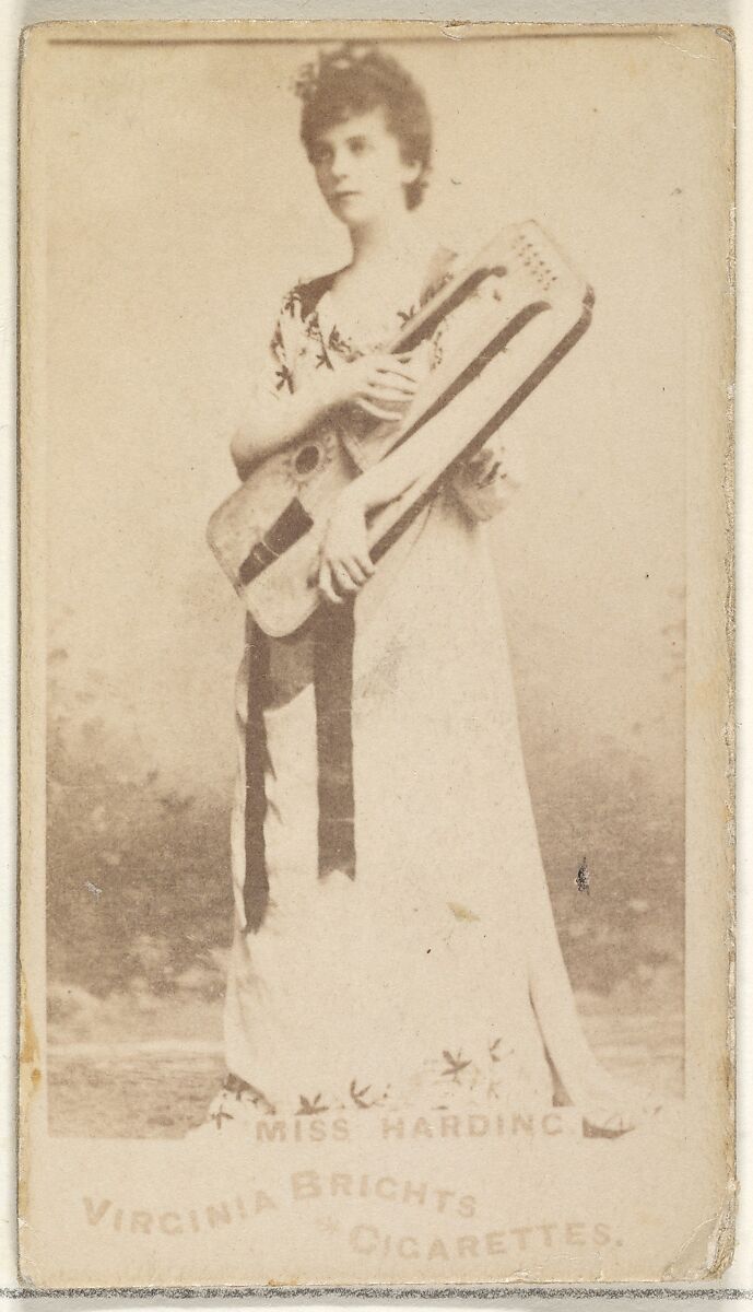 Miss Harding, from the Actors and Actresses series (N45, Type 1) for Virginia Brights Cigarettes, Issued by Allen &amp; Ginter (American, Richmond, Virginia), Albumen photograph 