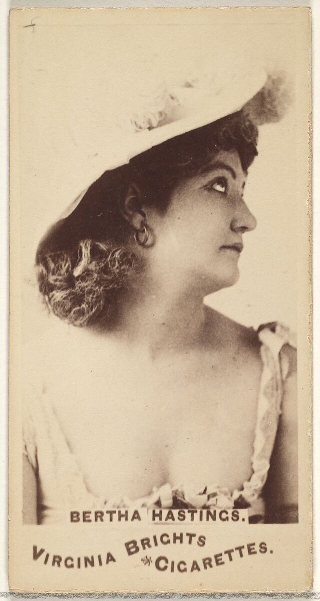 Bertha Hastings, from the Actors and Actresses series (N45, Type 1) for Virginia Brights Cigarettes, Issued by Allen &amp; Ginter (American, Richmond, Virginia), Albumen photograph 