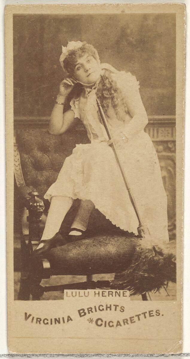 Lulu Herne, from the Actors and Actresses series (N45, Type 1) for Virginia Brights Cigarettes, Issued by Allen &amp; Ginter (American, Richmond, Virginia), Albumen photograph 