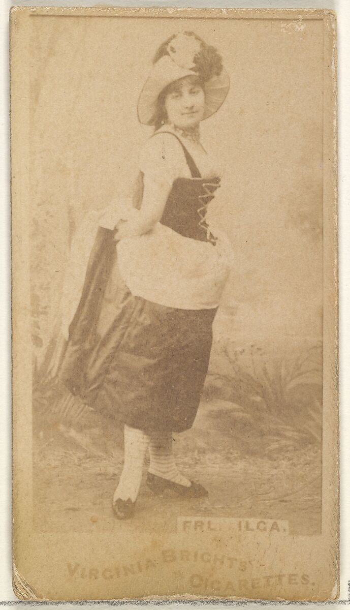 Fräulein Ilga, from the Actors and Actresses series (N45, Type 1) for Virginia Brights Cigarettes, Issued by Allen &amp; Ginter (American, Richmond, Virginia), Albumen photograph 