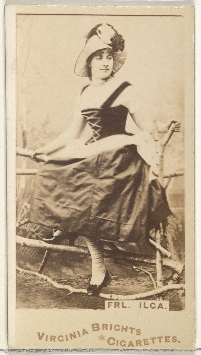 Fräulein Ilga, from the Actors and Actresses series (N45, Type 1) for Virginia Brights Cigarettes, Issued by Allen &amp; Ginter (American, Richmond, Virginia), Albumen photograph 