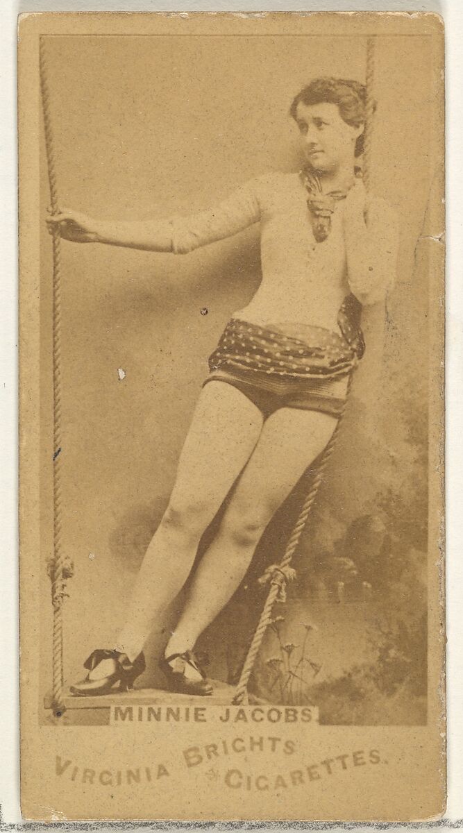 Minnie Jacobs, from the Actors and Actresses series (N45, Type 1) for Virginia Brights Cigarettes, Issued by Allen &amp; Ginter (American, Richmond, Virginia), Albumen photograph 